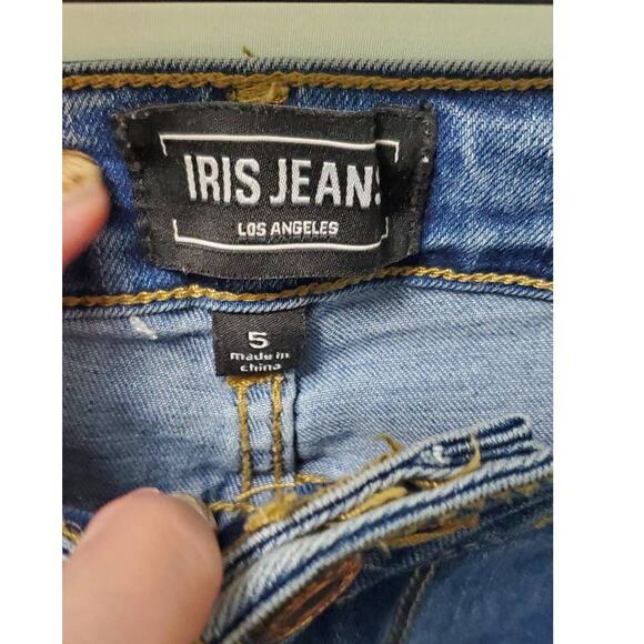 Iris Jeans Los Angeles 1P8881 Distressed Look Blue Jeans Size 5 ~ Grunge Street - Picture 13 of 13